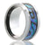 Men's Cobalt Wedding Band with Abalone Inlay