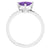 Women's 14k white gold amethyst engagement ring