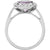 Women's 14k white gold halo amethyst engagement ring