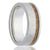 Mens wedding band of hammered cobalt with whiskey barrel wood inlay