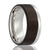 Men's cobalt wedding ring with carbon fiber overlay
