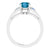 Women's 14K white gold London Blue Topaz engagement ring