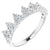 Women's 14K white gold lab created diamond crown wedding ring
