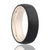 14k white gold mens wedding ring with black zirconium overlay