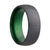 Men's domed zirconium with green inlay wedding ring 