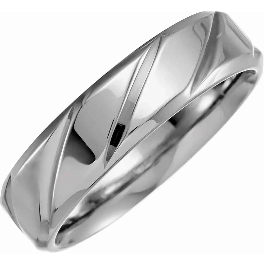 Men's 14k white gold wedding ring