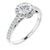14k white gold halo diamond engagement ring