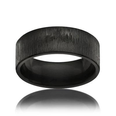 Black Zirconium Ring with Black Diamonds and 14k Rose Gold Edges Custom  Made Men's Wedding Band – Stonebrook Jewelry