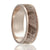 Gold Wedding Band with Meteorite Inlay White Gold
