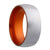 Men's cobalt wedding ring with orange inlay