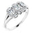Women's white sapphire engagement ring