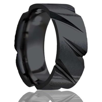 Black Zirconium Tire Tread Ring