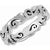 Women's White Gold Wedding Band with Scroll