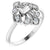 Women's 14k white gold vintage engagement ring