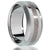 Tungsten Wedding Band with Satin Finished Stripe