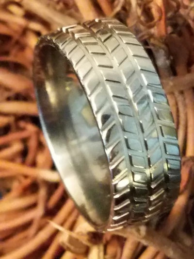 Men's Wedding Ring Tire Tread