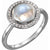Women's 14k white gold moonstone engagement ring