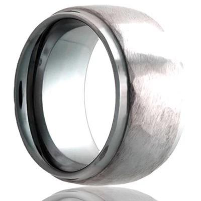 Tungsten Wedding Ring with Hammered finish