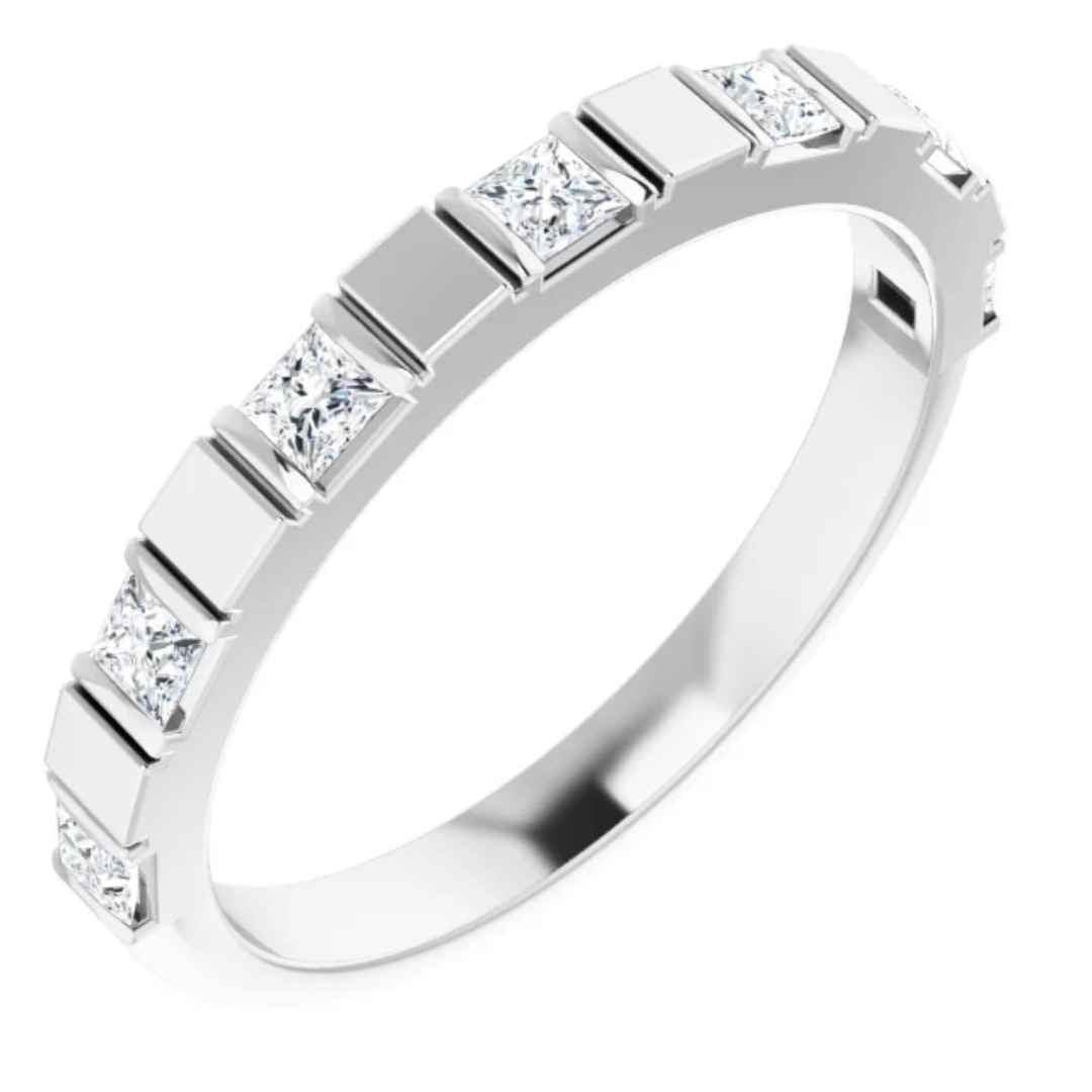 women's 14k white gold diamond wedding ring