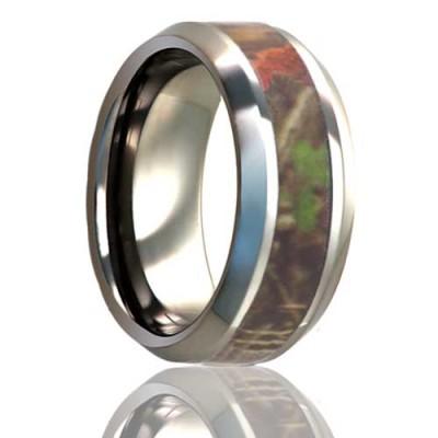 Titanium Ring with Camo Inlay