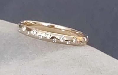 14K White Gold Anniversary Ring