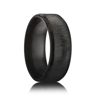 Men's Black Zirconium Ring