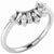 Women's 14K white gold starburst diamond wedding ring
