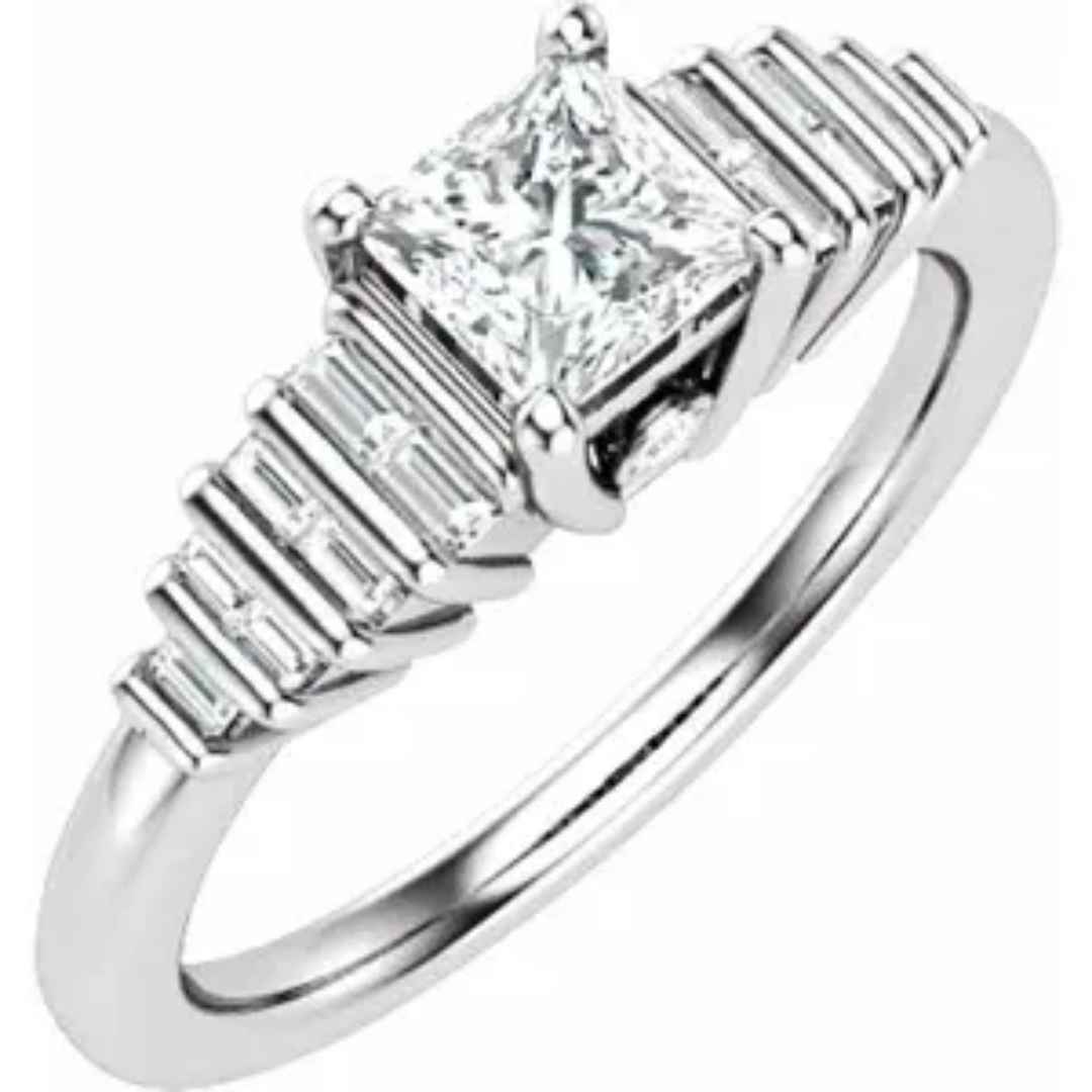 Lucy Diamond Engagement Ring (2 Carat) -18K White Gold