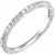 14k White Gold Wedding Ring with White Diamonds