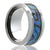 Cobalt Wedding Ring with Abalone Shell Inlay