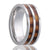 Tungsten Wedding Ring with Double Zebra Wood Inlay