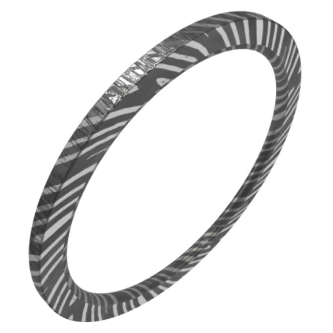 Women's Damascus Steel Wedding Ring 1mm