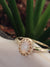 Women's 14K white gold opal engagement ring 