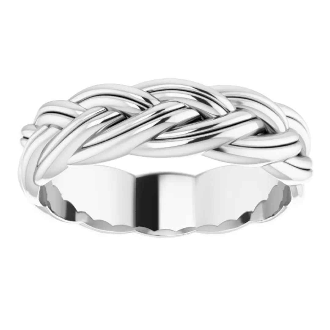 JETT | Men's Wedding Ring | Woven Style | 6mm