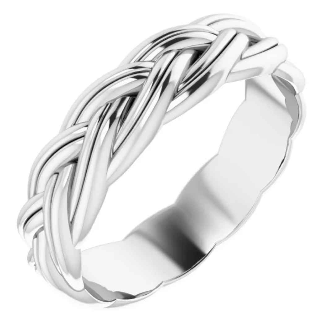 JETT | Men's Wedding Ring | Woven Style | 6mm