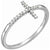 Women's 14k white gold diamond cross wedding ring