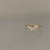 Women's 14K white gold "V" shape wedding ring  with 5 diamonds