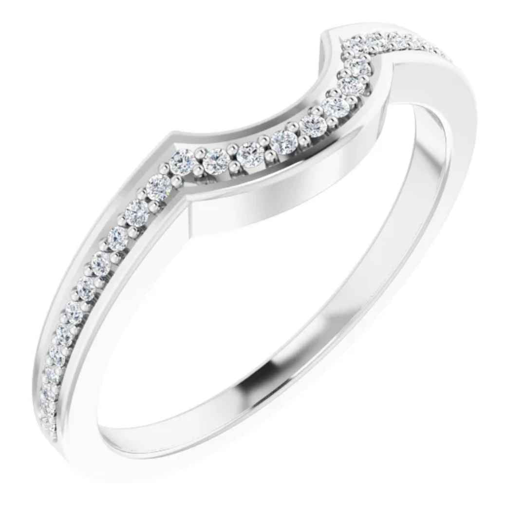 Women's contour diamond wedding ring