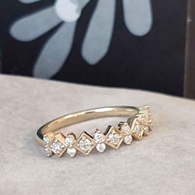 White Gold Wedding Ring with Diamonds