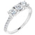 Women's three diamond engagement ring