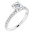 Women's 14k white gold engagement ring