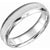 14k White Gold Wedding Band with Knurled Pattern
