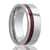 Tungsten Wedding Band with Bloodwood Inlay