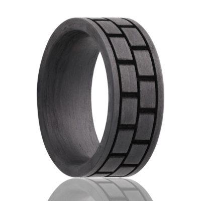 Black Wedding Ring Carbon Fiber