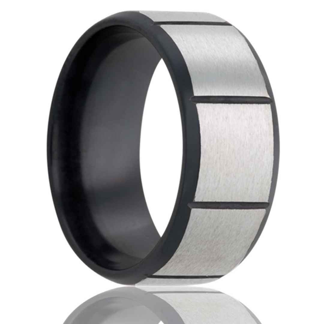 Men's zirconium wedding ring
