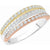 Women's tri-colored stacked diamond wedding ring