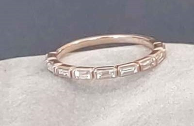 14k White Gold Eternity Band with Diamonds