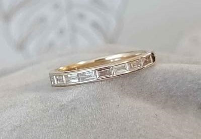 White Gold Anniversary Ring with Diamonds