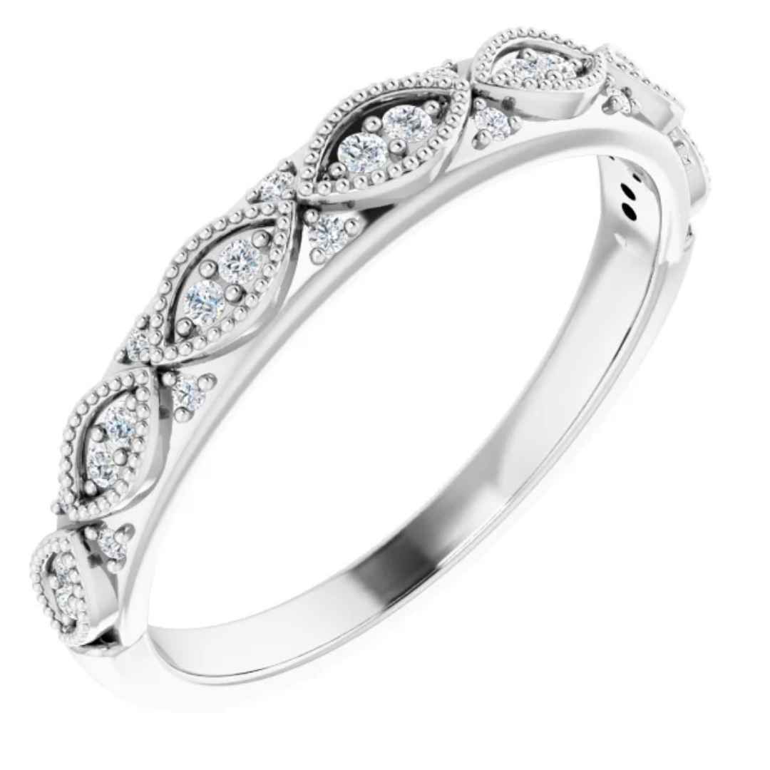 LUCINDA | Women's Wedding Ring | Diamonds | Stackable
