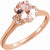 Women's 14K rose gold morganite engagement ring